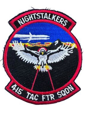 Vintage 415th Tactical Fighter Squadron Patch USAF Nightstalkers F117 Stealth 19